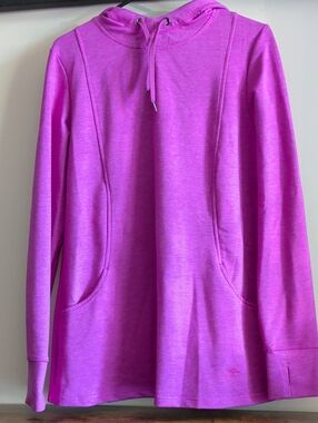 Women's Hooded Pullover Sweater - Hot Pink